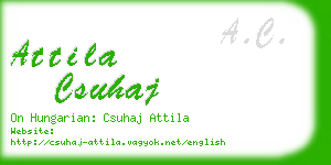 attila csuhaj business card
